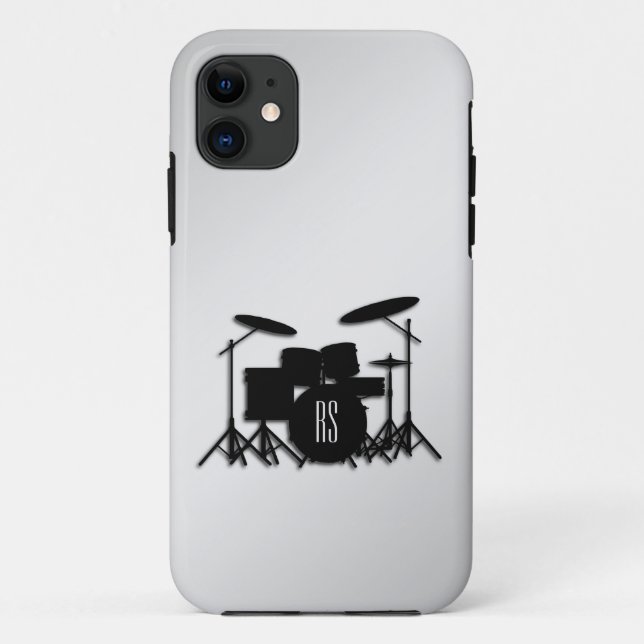 Coques Case-Mate iPhone Kit de batterie Monogram Silver (Dos)