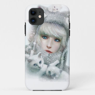 Coque iPhone 11 Kitten Winter