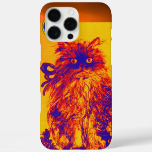 Coques iPhone 16 Pro Max KITTY CAT, KITTEN JAUNE BLEU ROSES Gem Monogramme