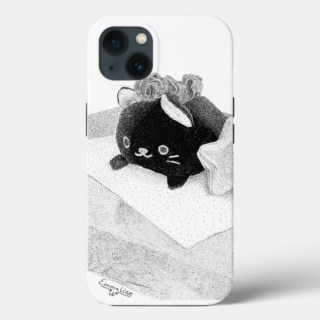 Coques Case-Mate iPhone Kitty Stipplé - Boîtier téléphonique Coque-Mate (Verso)