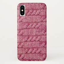 Knit câblé par fil rose