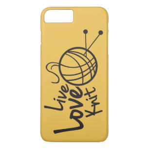 Coque iPhone 7 Plus Knit vivant   d'amour tricotant