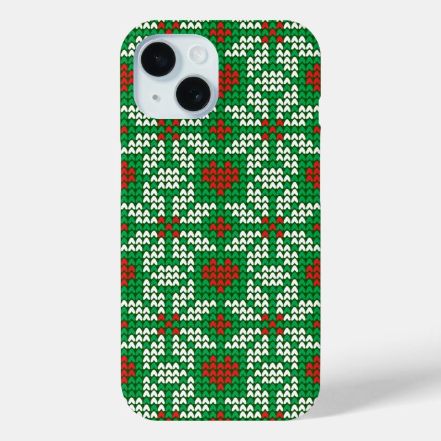 Coques Case-Mate iPhone Knitted Christmas pattern (Verso)
