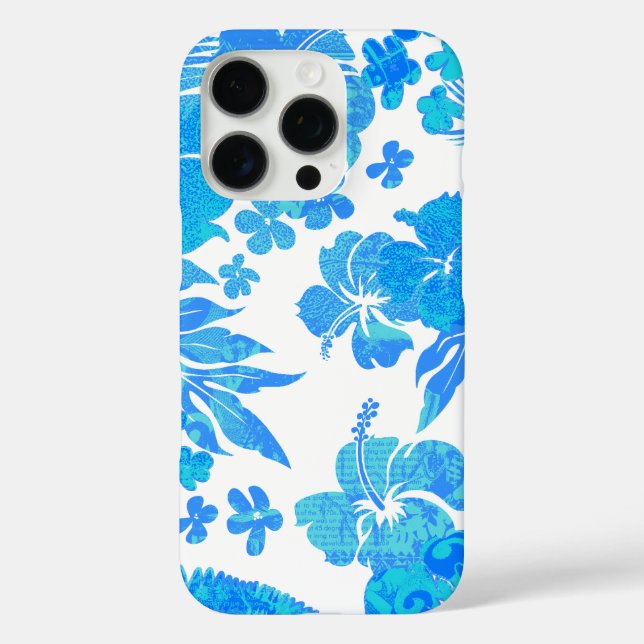 Coques Case-Mate iPhone Kona Times Hibiscus Hawaiian Ingénieur Turq (Verso)