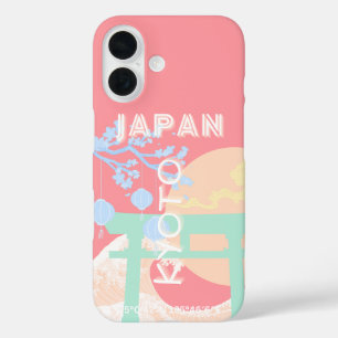Coques iPhone 16 Kyoto Japan Pastel Travel Art