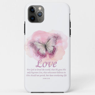 Case-Mate iPhone Case La Bible chrétienne des femmes Verse Papillon :Amo