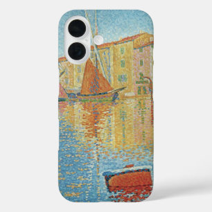 Coques iPhone 16 La Bouée Rouge par Paul Signac, Pointillisme Vinta