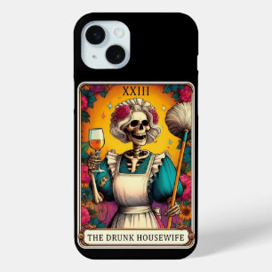 Coque iPhone 15 Mini La collection de cartes tarot femme au foyer ivre
