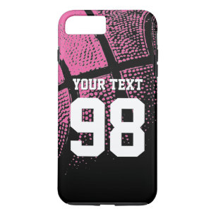 Case-Mate iPhone Case La coutume rose de basket-ball folâtre le nom de