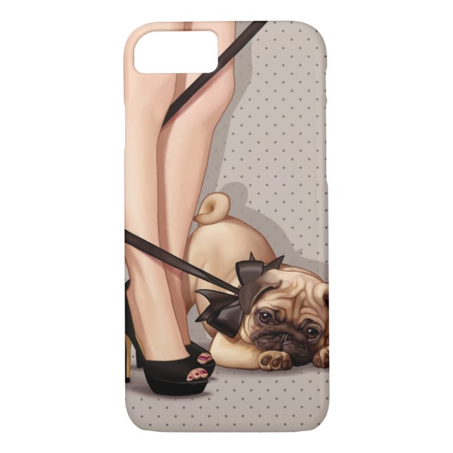Coques Case-Mate iPhone La Femme et le Carlin (Dos)