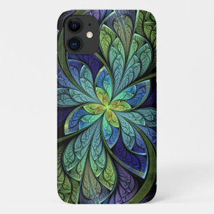 Coque iPhone 11 La florale abstraite Chanteuse IV en verre souillé