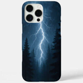 Coques iPhone 16 Pro Max La foudre frappe une forêt la nuit