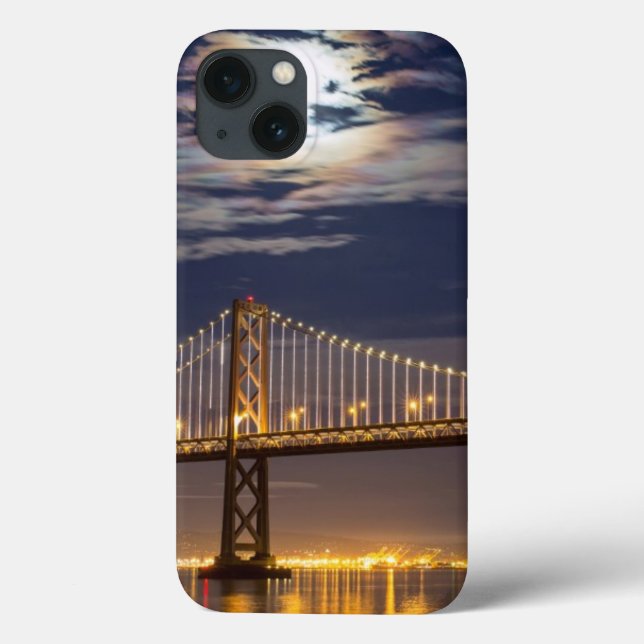 Coques Case-Mate iPhone La lever de la lune ce soir au-dessus du pont de (Verso)