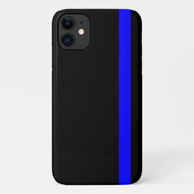 Coques Case-Mate iPhone La Ligne bleue symbolisée par Thin Line (Dos)