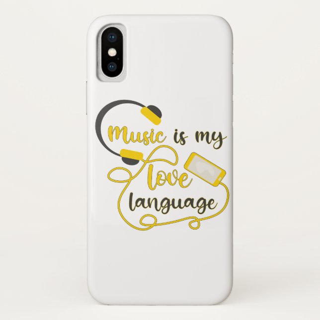 Coques Case-Mate iPhone La musique est ma langue d'amour phrase romantique (Dos)