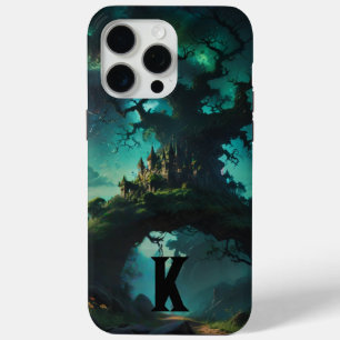 Coque iPhone 15 Pro Max La nature mystique personnalise le monogramme