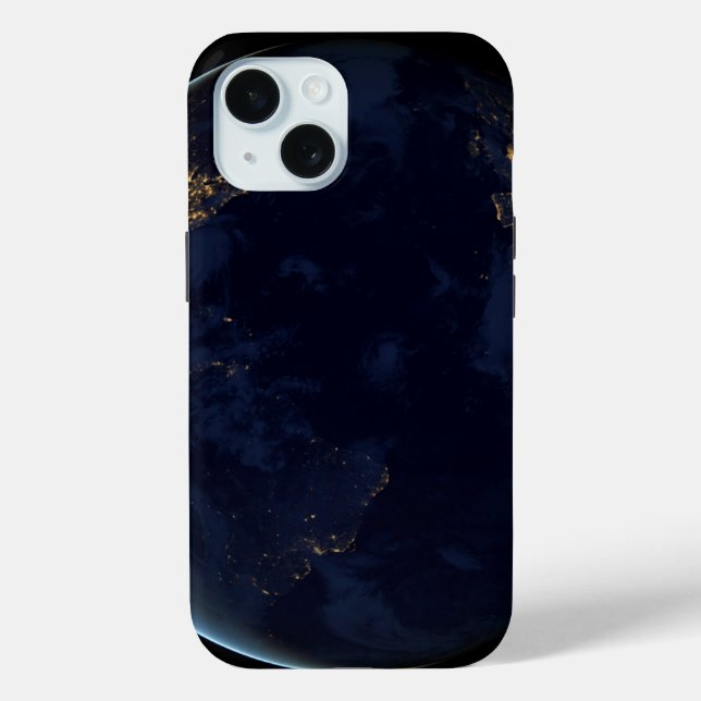 Coques Case-Mate iPhone La nuit, lumière de la ville terrestre (Verso)