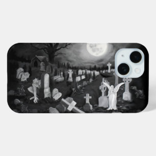 Coque Pour iPhone 15 La nuit sur le cimetière - Angel avec Diable