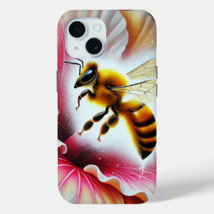Coque Pour iPhone 15 La pollinisation d'une fleur d'Hibiscus en fleurs