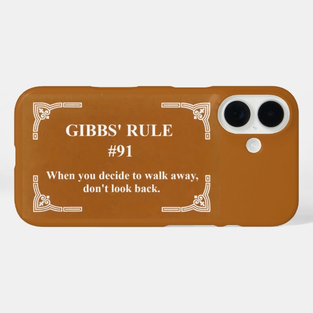 Coques Case-Mate iPhone la règle 91 de Gibbs (Verso (horizontal))
