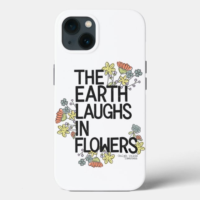 Coques Case-Mate iPhone La Terre rit de fleurs (Verso)