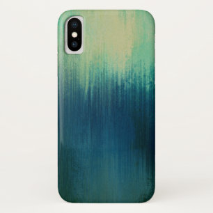 Coques Pour iPhone La texture de papier turquoise foncée d'art