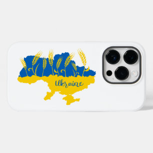 Coque Pour iPhone 14 Pro La typographie ukrainienne et l'oreille au blé sur