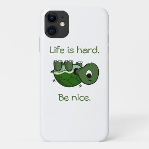 Case-Mate iPhone Case La vie est dure - Soyez gentil, T-Shirt Tortue en 