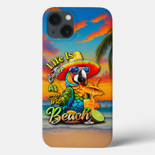 Case-Mate iPhone Case La Vie Est Meilleure Au Parrot Tropical De Plage