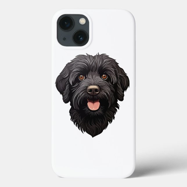 Coques Case-Mate iPhone Labradoodle Chien noir (Verso)