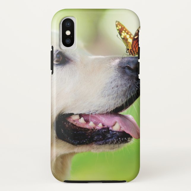Coques Case-Mate iPhone Labrador And Butterfly Throw Pillow (Dos)