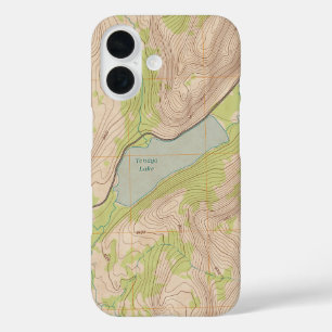 Coques iPhone 16 Lac Tenaya, Yosemite Carte topographique