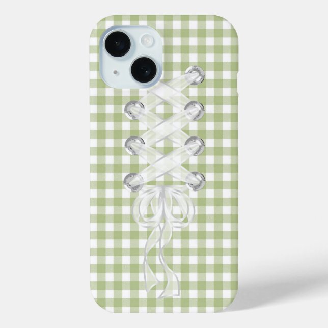 Coques Case-Mate iPhone Lacage Du Ruban Du Corset Sur En vichy (Verso)