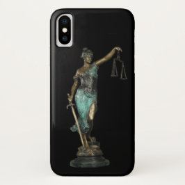 Coques Pour iPhone Lady Justice sur Black Velvet
