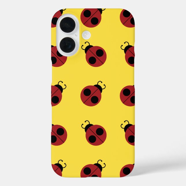 Coques Case-Mate iPhone Ladybug 60s rétro cool rouge jaune (Verso)