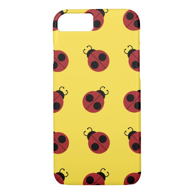 Coques Case-Mate iPhone Ladybug 60s rétro cool rouge jaune (Dos)
