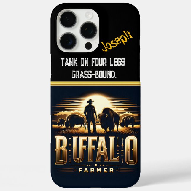 Coques Case-Mate iPhone L'agriculteur de Buffalo tend vers le bison au cou (Verso)