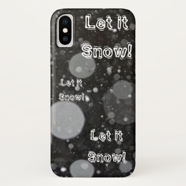 Coques Case-Mate iPhone Laisser neiger sur un Arrière - plan neigeux (Dos)