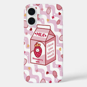 Coques iPhone 16 Lait de fraise mûre Berry