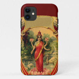 Etui iPhone Case-Mate Lakshmi, la déesse hindoue à fleurs de lotus vin