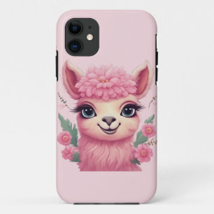 Case-Mate iPhone Case Lama bébé rose souriant