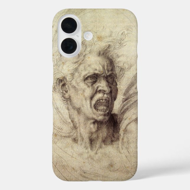 Coques Case-Mate iPhone L'âme damnée de Michel-Ange, chef d'un homme (Verso)