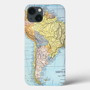 iPhone 13 Coque L'AMÉRIQUE DU SUD : CARTE, c1890