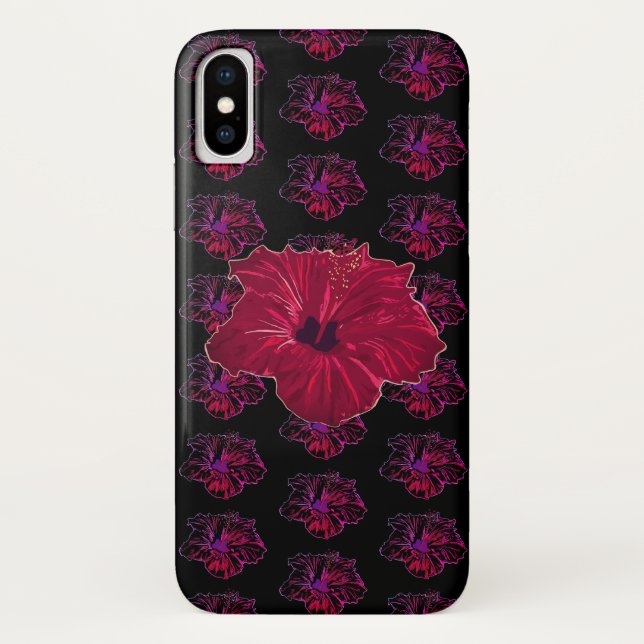 Coques Case-Mate iPhone L'amour des Hibiscus (Dos)
