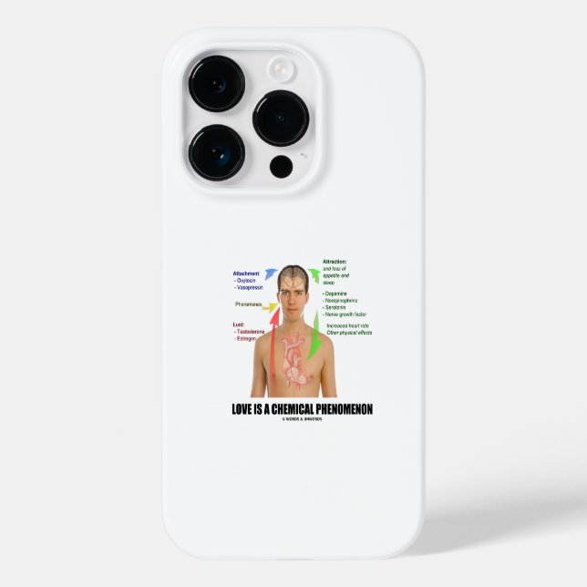 Coques Case-Mate iPhone L'Amour Est Un Phénomène Chimique Physiologie (Verso)