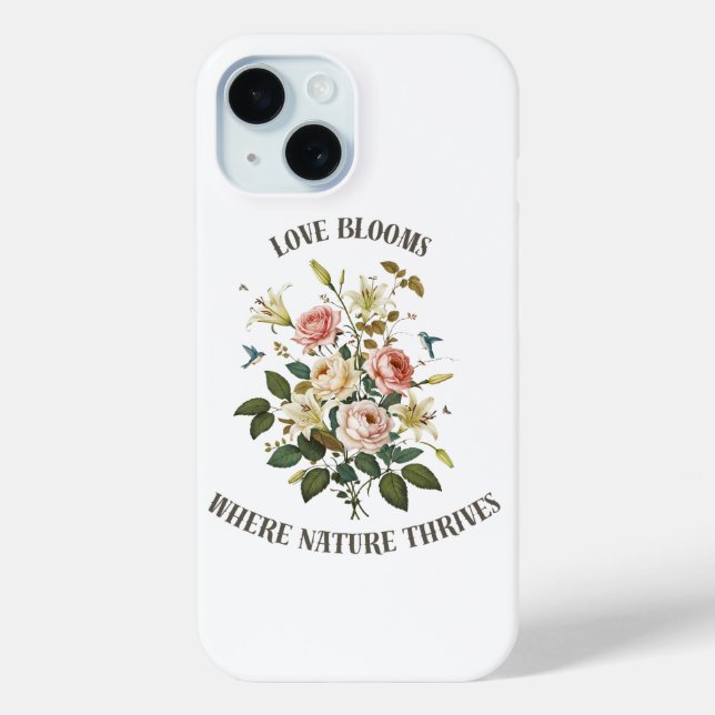 Coques Case-Mate iPhone L'amour fleurit avec la nature (Verso)