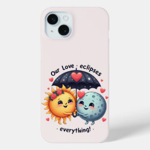 Coque iPhone 15 Mini L'amour mignon Éclipse Tout Adorable