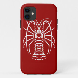Coque iPhone 11 Langouste dans des couleurs de piqué