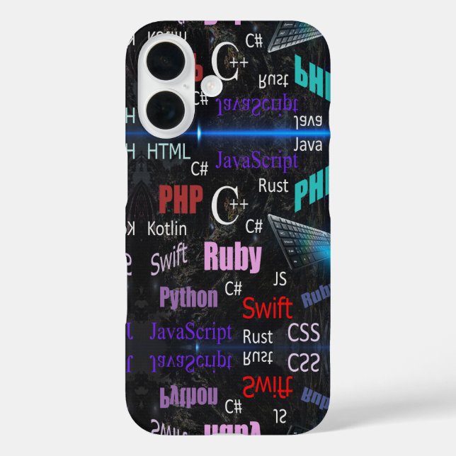 Coques Case-Mate iPhone Langues de programmation Motif coloré (Verso)