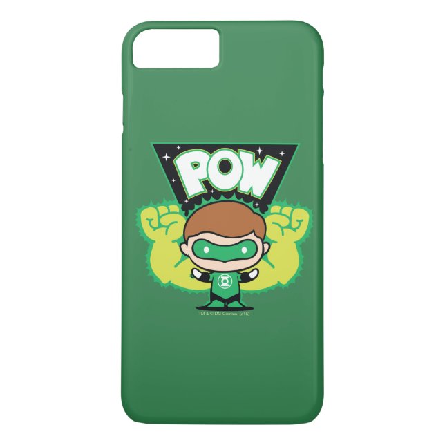 Coques Case-Mate iPhone Lanterne verte Chibi Formant Des Poings Géants (Dos)